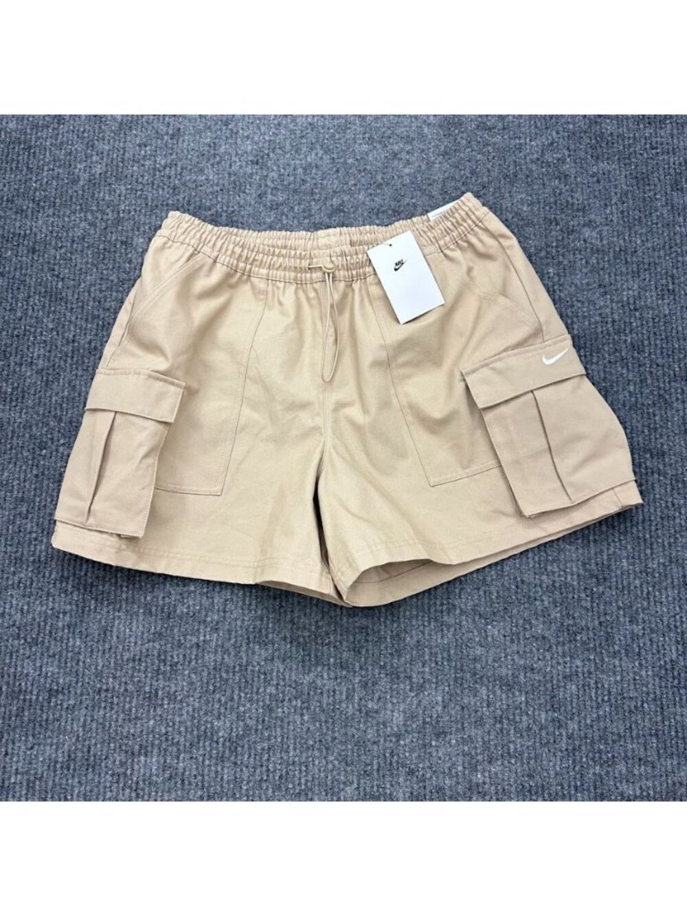 Nike Loose Fit Mid Rise 5" Cargo Shorts 100% Cotton HV2618-286 Womens Medium NEW